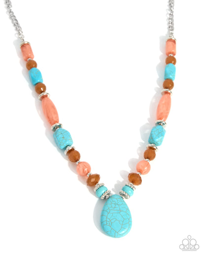 Stony Suite - blue - Paparazzi necklace