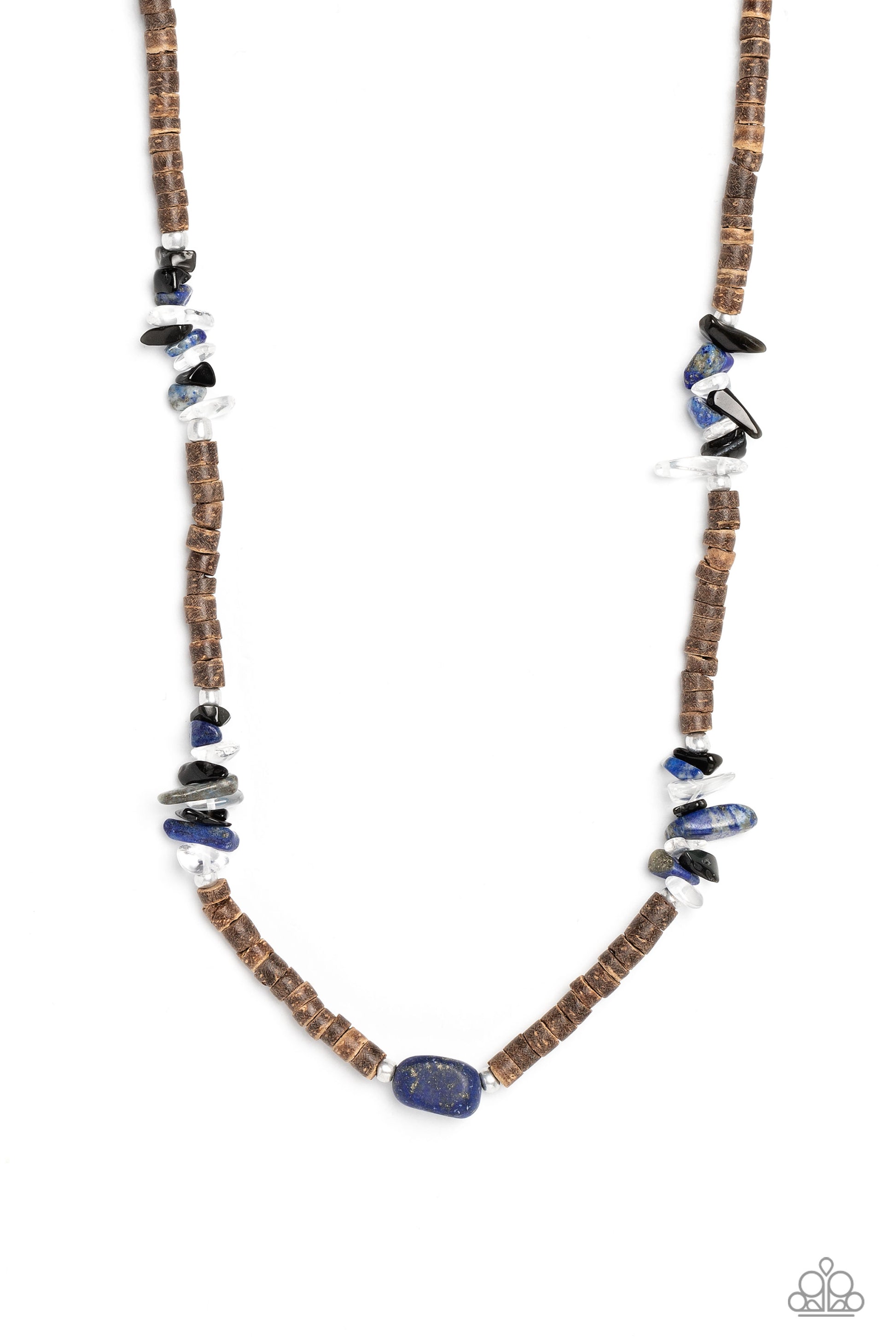Stony Survivor - blue - Paparazzi MENS necklace