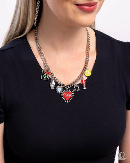 Storytelling Shimmer  - red - Paparazzi necklace