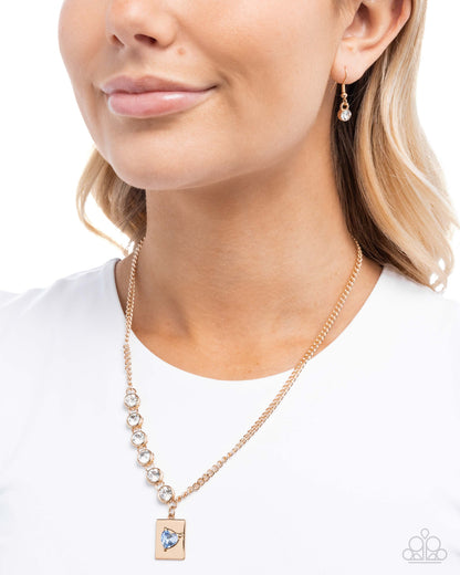 Storytelling Sweetheart - blue - Paparazzi necklace