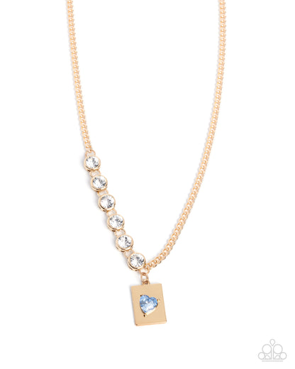 Storytelling Sweetheart - blue - Paparazzi necklace