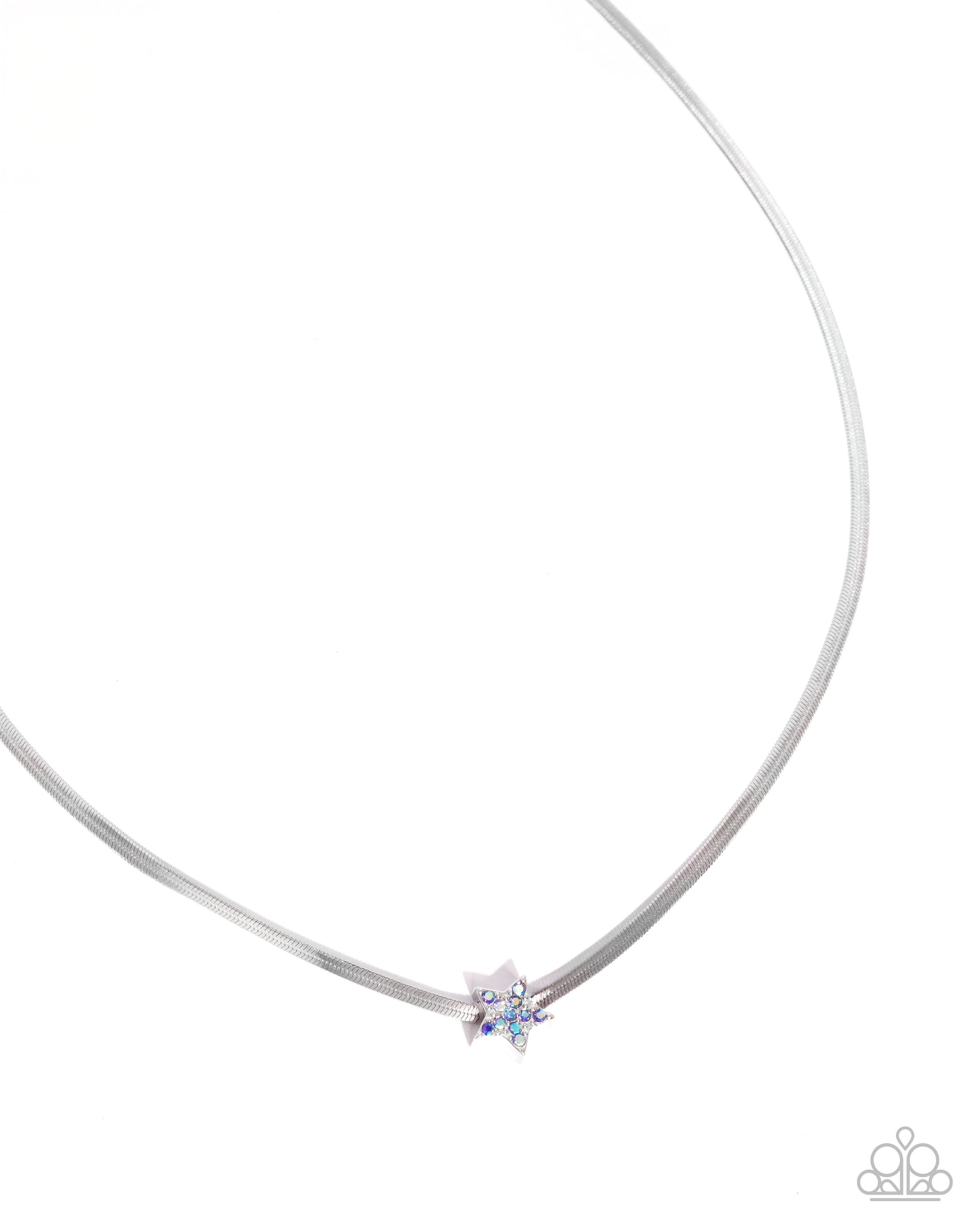 Straight Up Stellar - blue - Paparazzi necklace