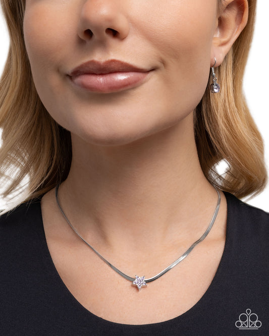 Straight Up Stellar - purple - Paparazzi necklace