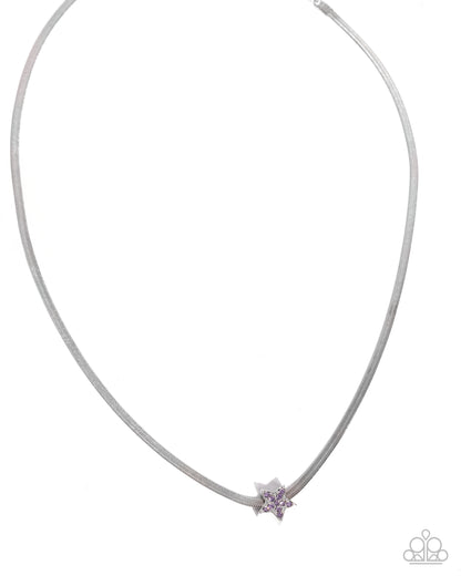 Straight Up Stellar - purple - Paparazzi necklace