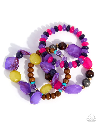 Straightforward Season - purple - Paparazzi bracelet