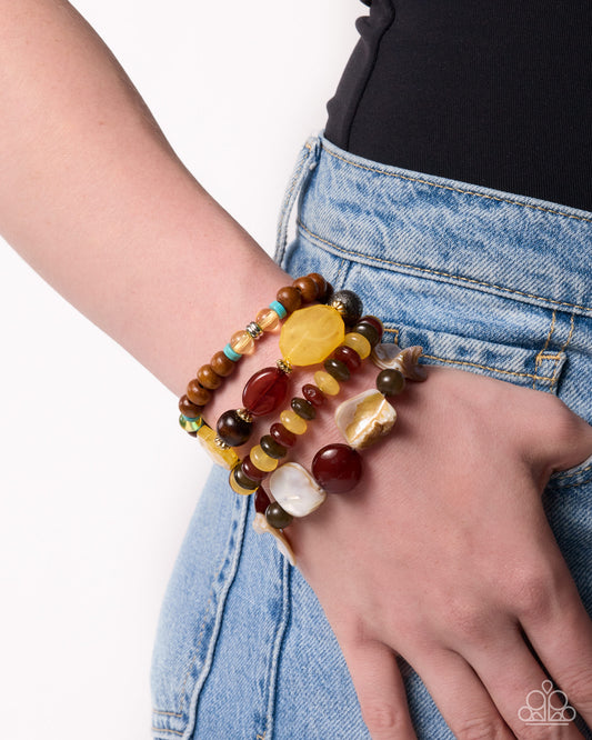 Straightforward Season - yellow - Paparazzi bracelet