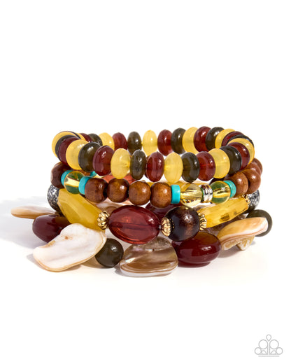 Straightforward Season - yellow - Paparazzi bracelet