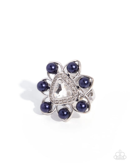 Straightforward Shimmer - blue - Paparazzi ring
