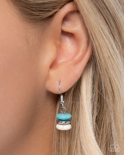 Straightforward Stones - blue - Paparazzi necklace