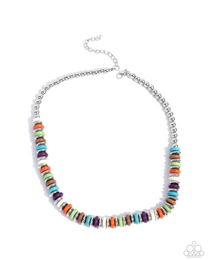 Straightforward Stones - multi - Paparazzi necklace