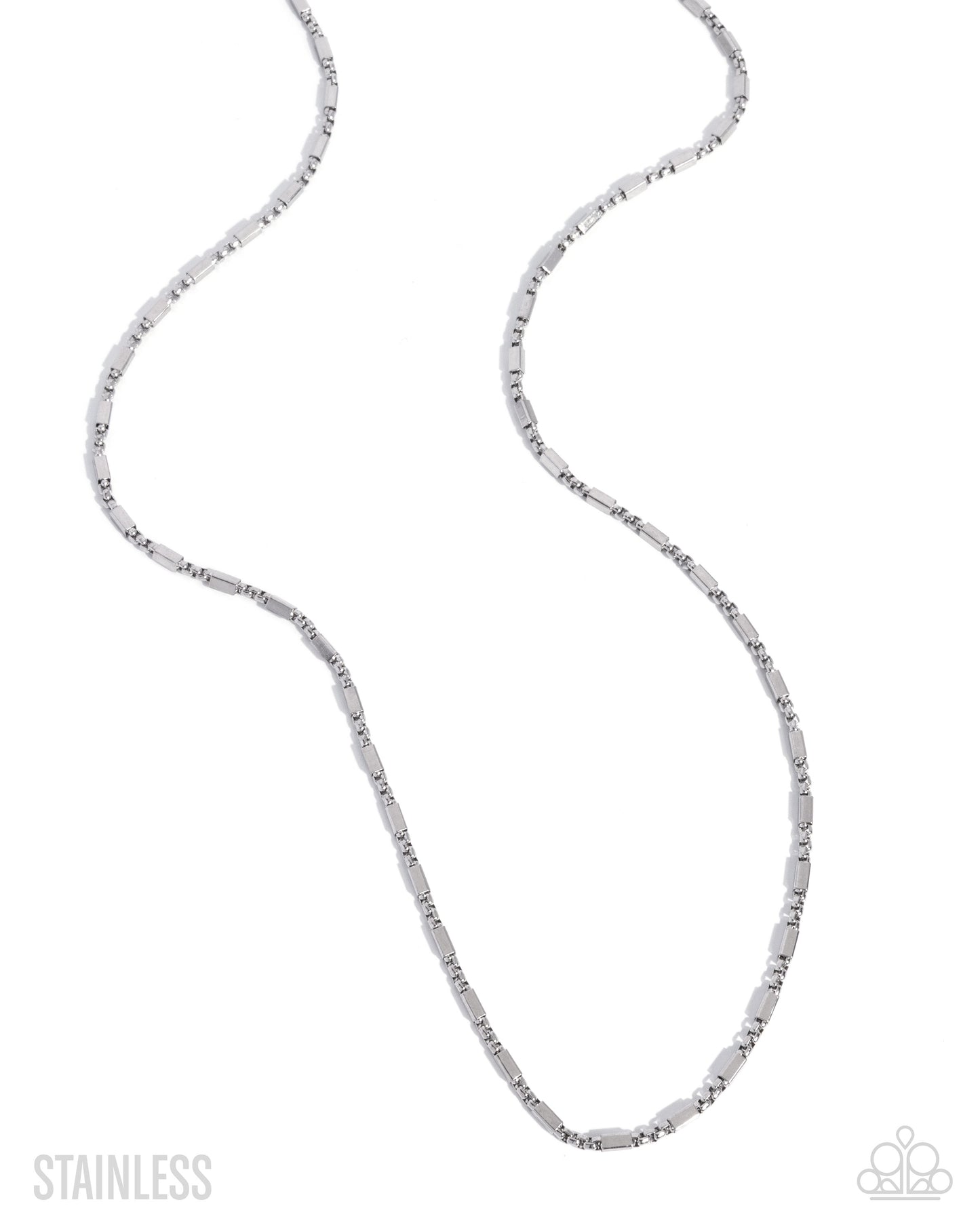 Strategic Sheen - silver - Paparazzi MENS necklace