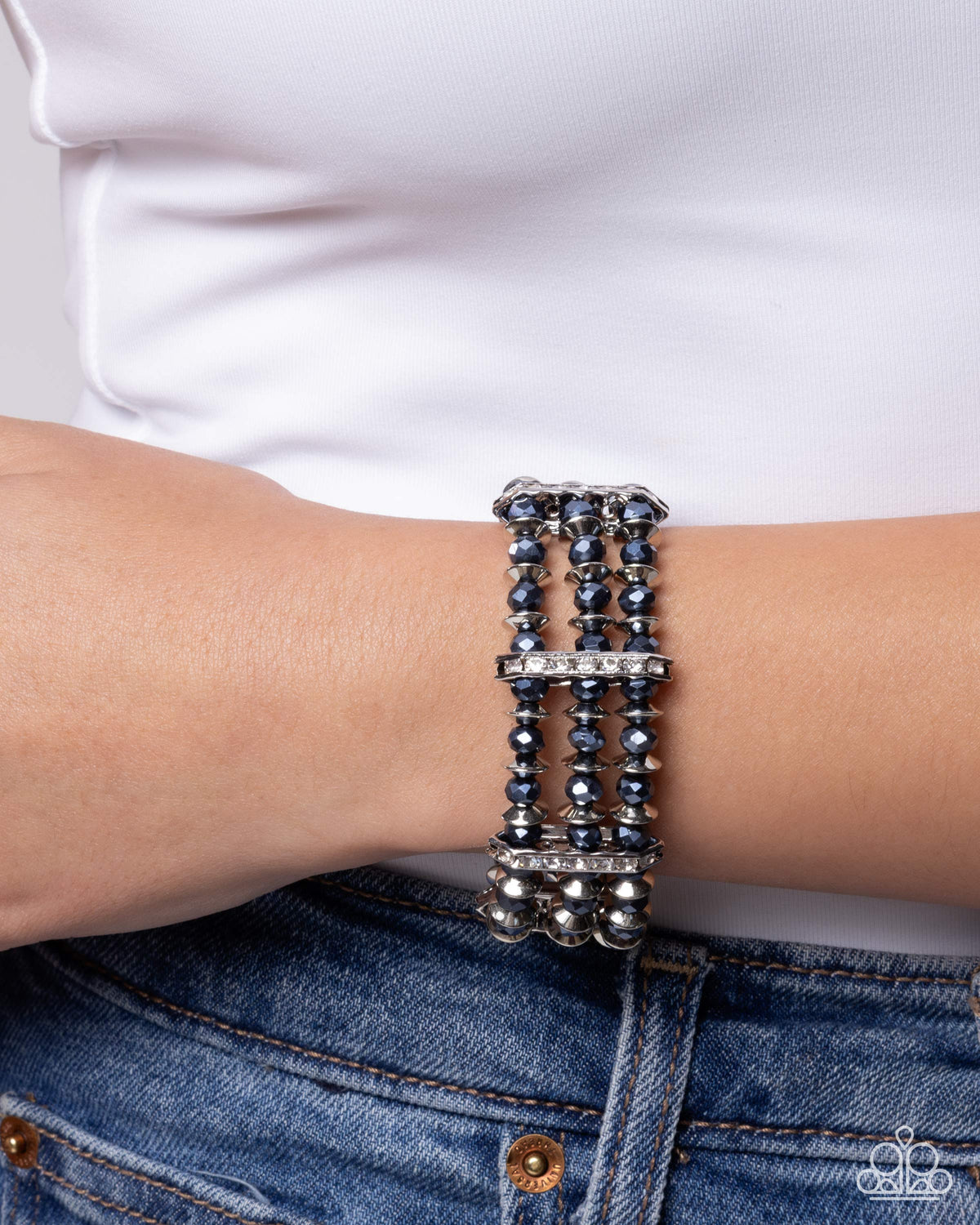 Strategic Stack - blue - Paparazzi bracelet