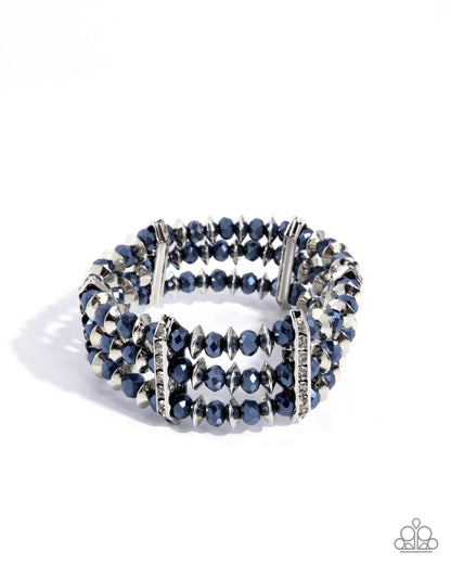 Strategic Stack - blue - Paparazzi bracelet
