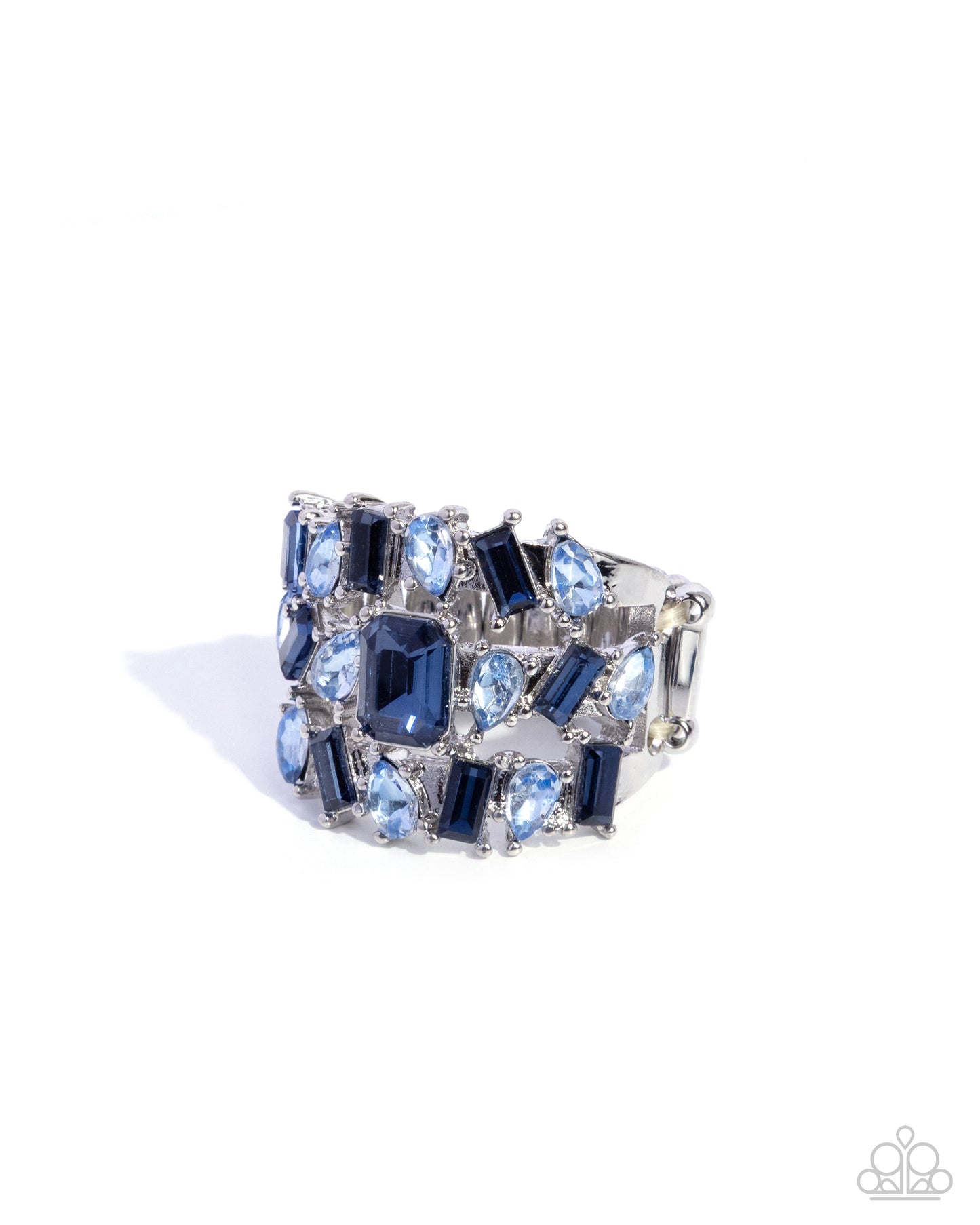Strategically Shimmery - blue - Paparazzi ring