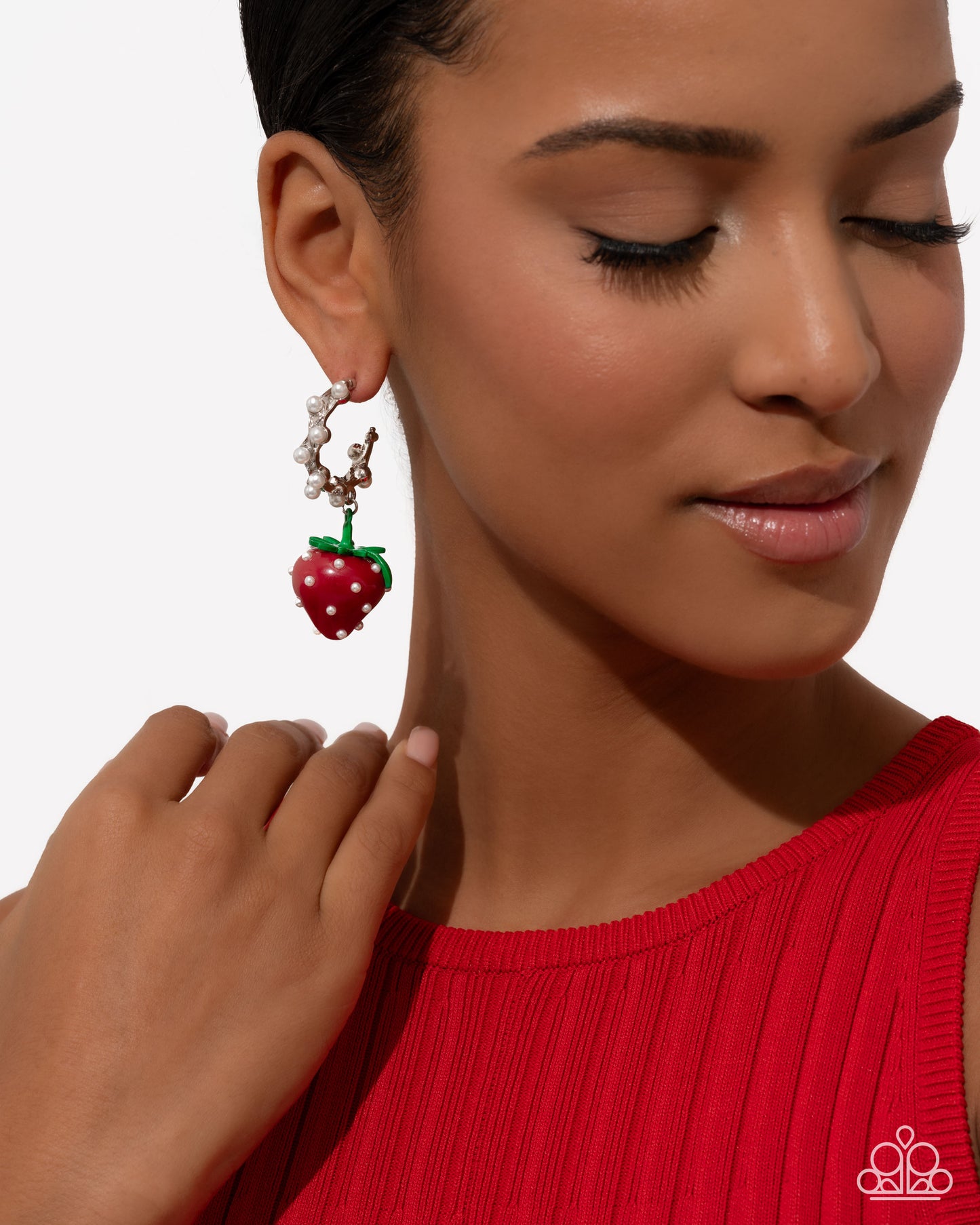 Strawberry Picnic - red - Paparazzi earrings
