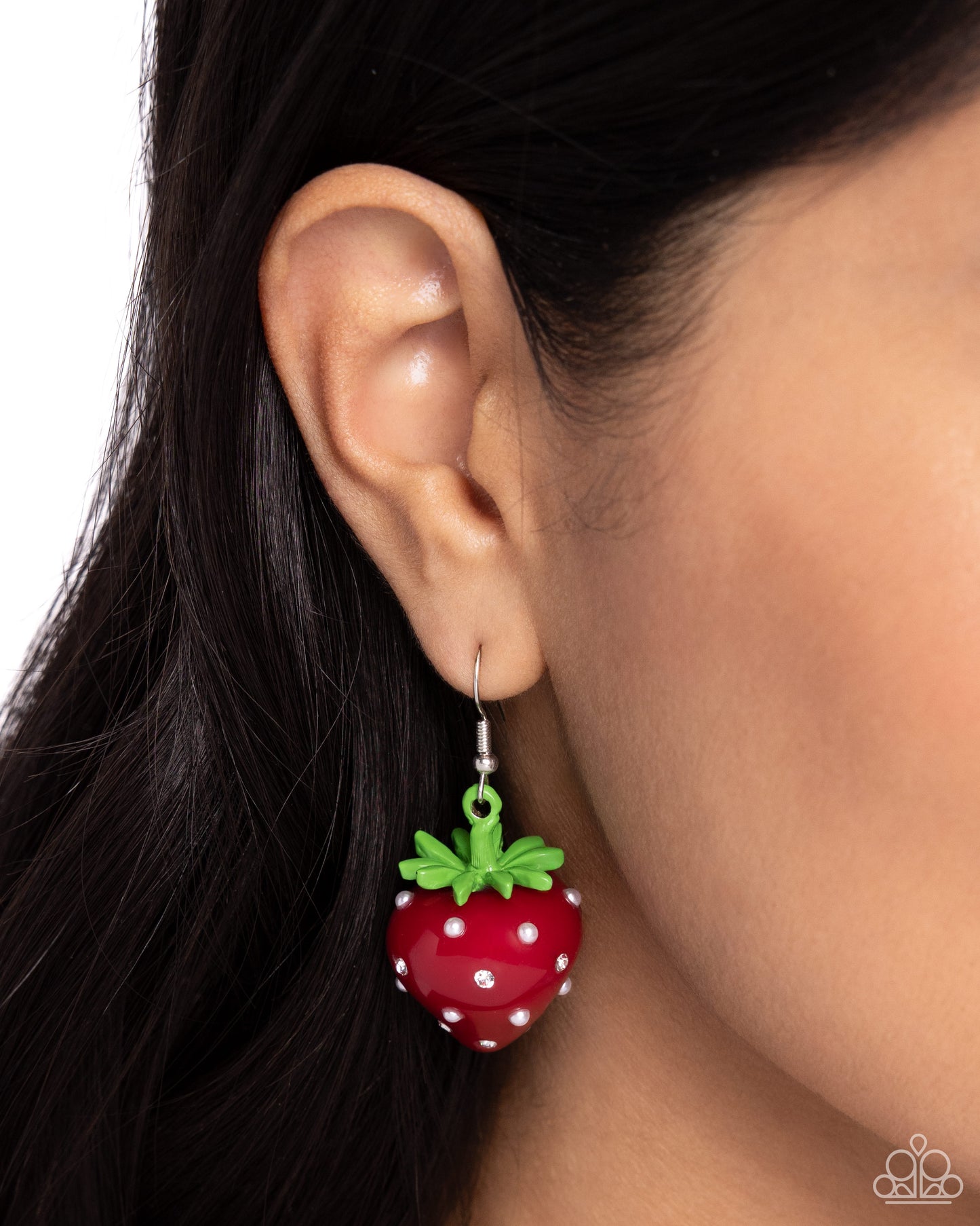 Strawberry Sentiment - red - Paparazzi earrings