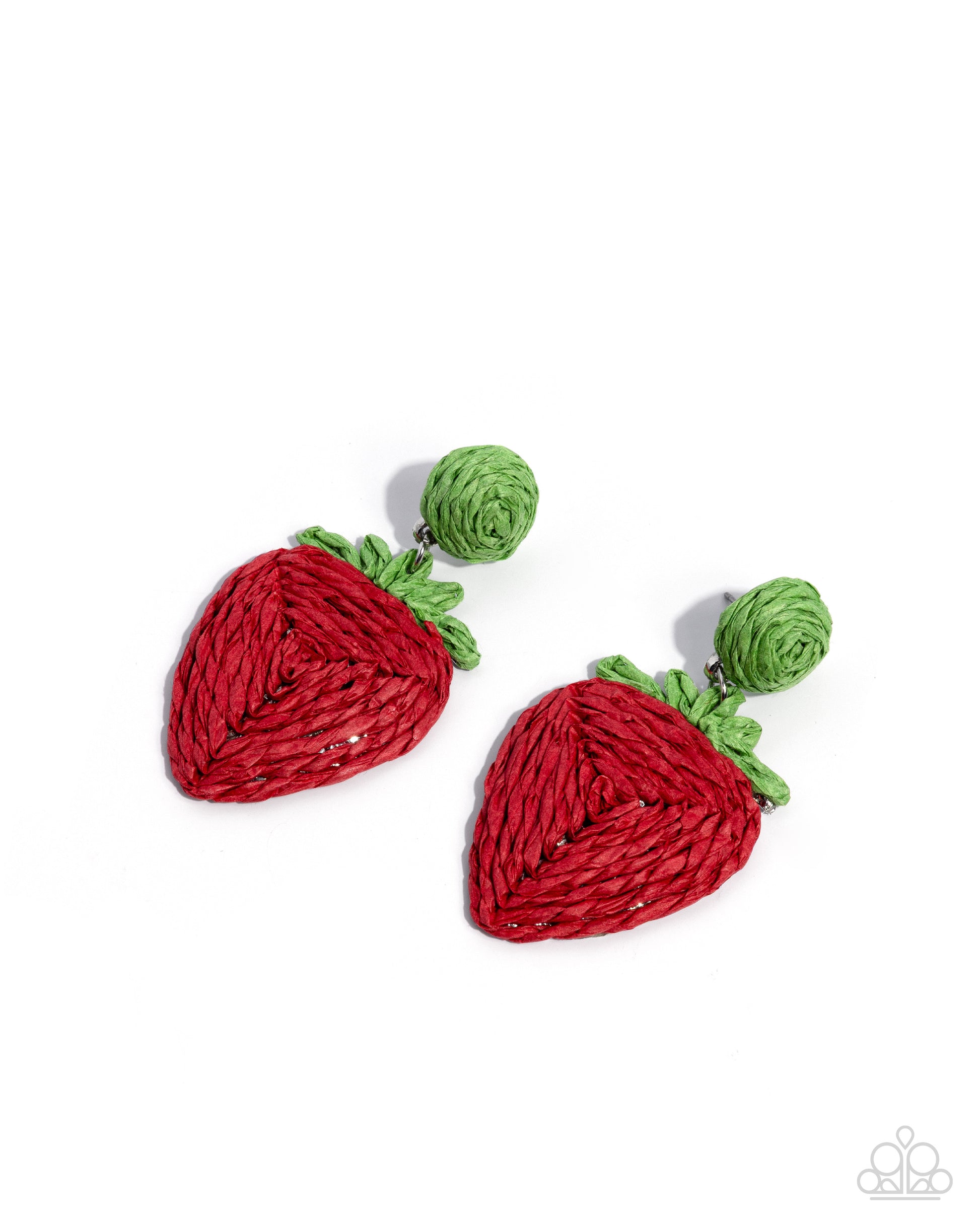 Strawberry Silhouette - red - Paparazzi earrings