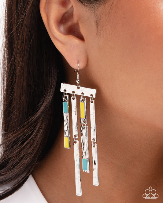 Streaming Season - yellow - Paparazzi earrings