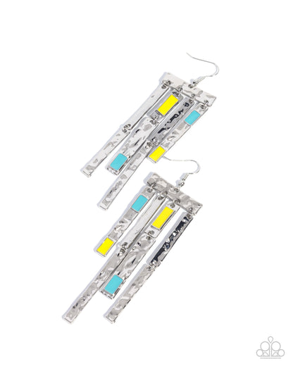 Streaming Season - yellow - Paparazzi earrings