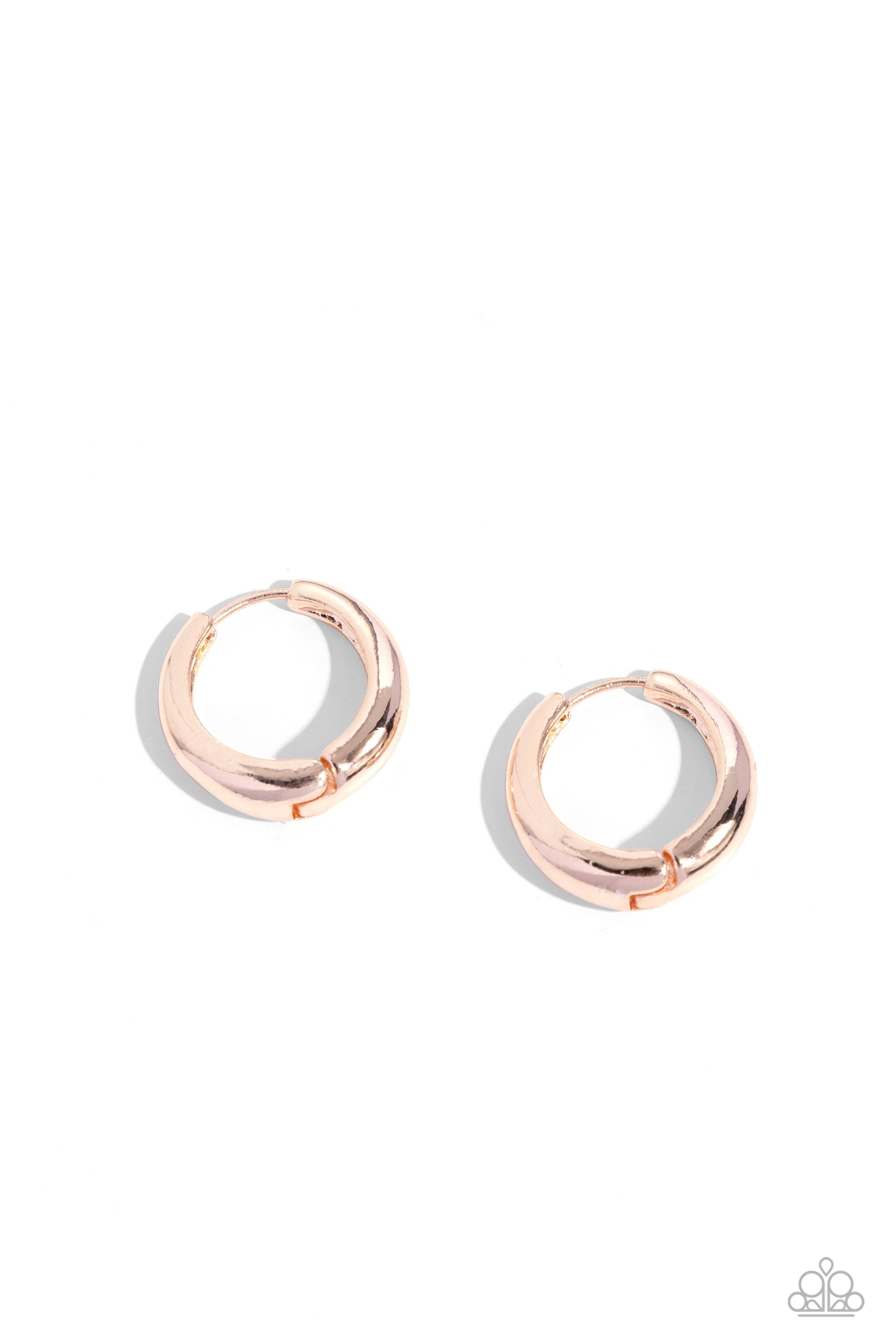 Streamlined Status - rose gold - Paparazzi earrings