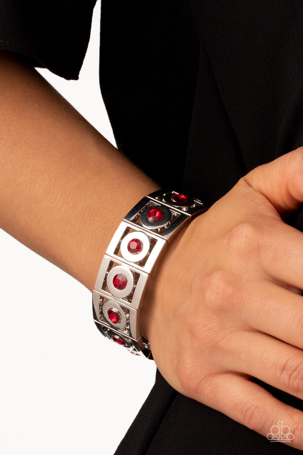 Stretch of Drama - red - Paparazzi bracelet