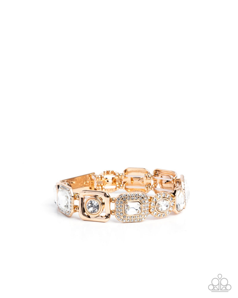 Striking Shimmer - gold - Paparazzi bracelet