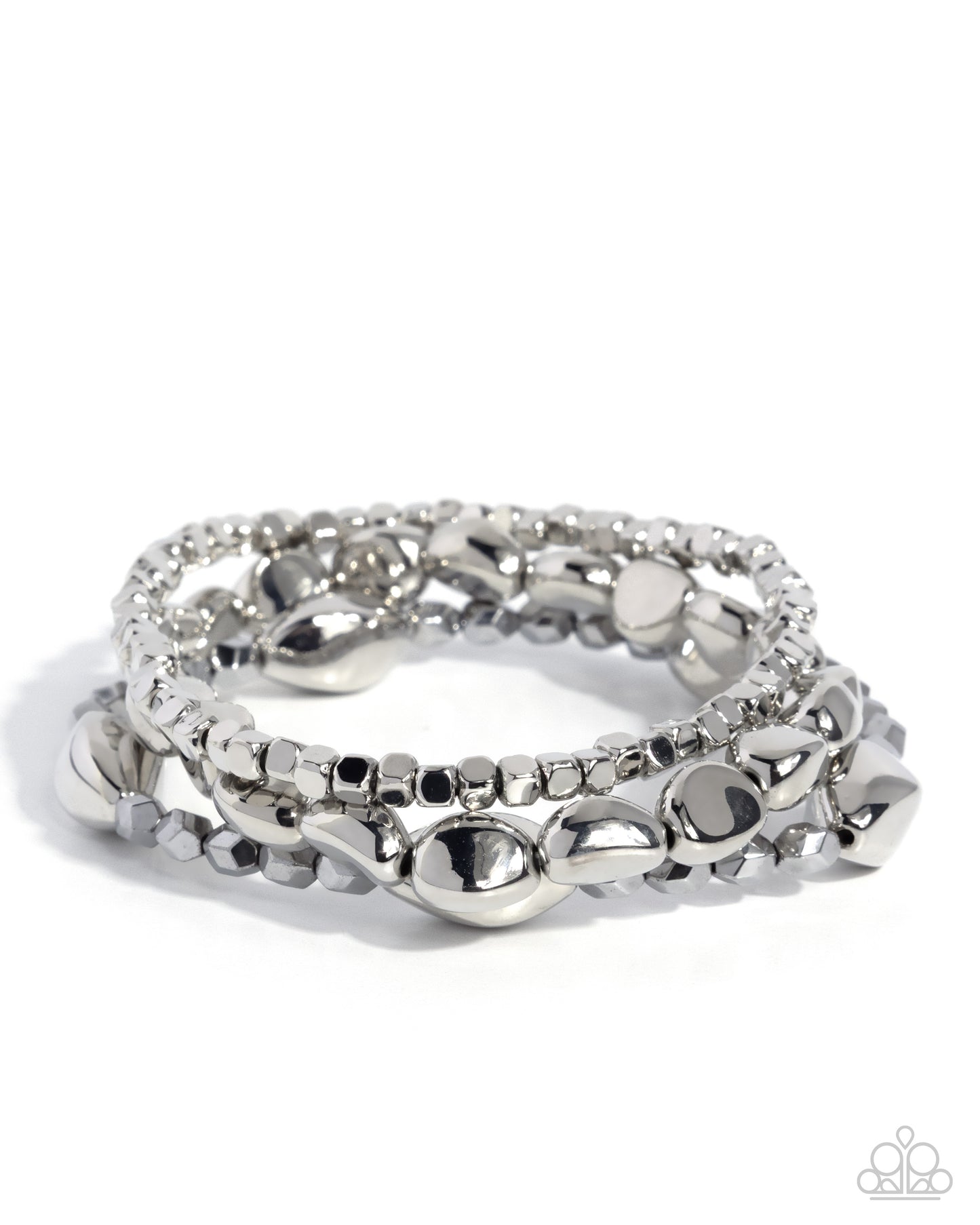 Striking Stack - silver - Paparazzi bracelet