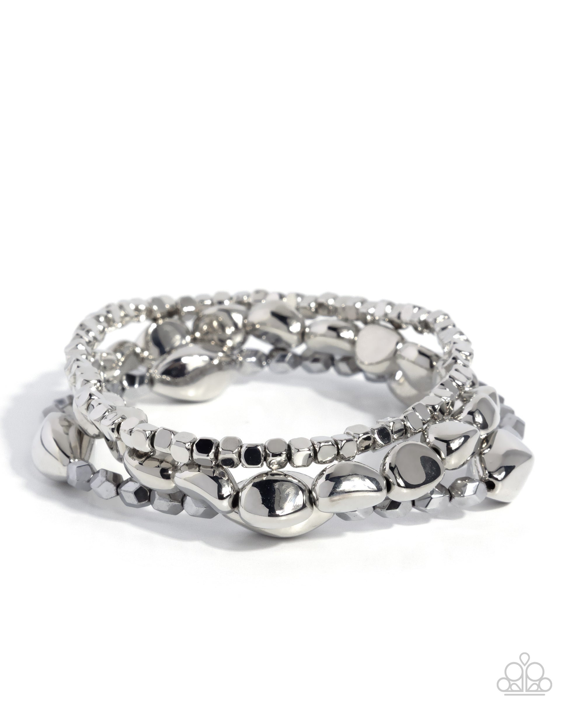 Striking Stack - silver - Paparazzi bracelet