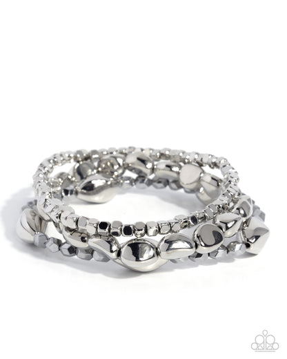 Striking Stack - silver - Paparazzi bracelet