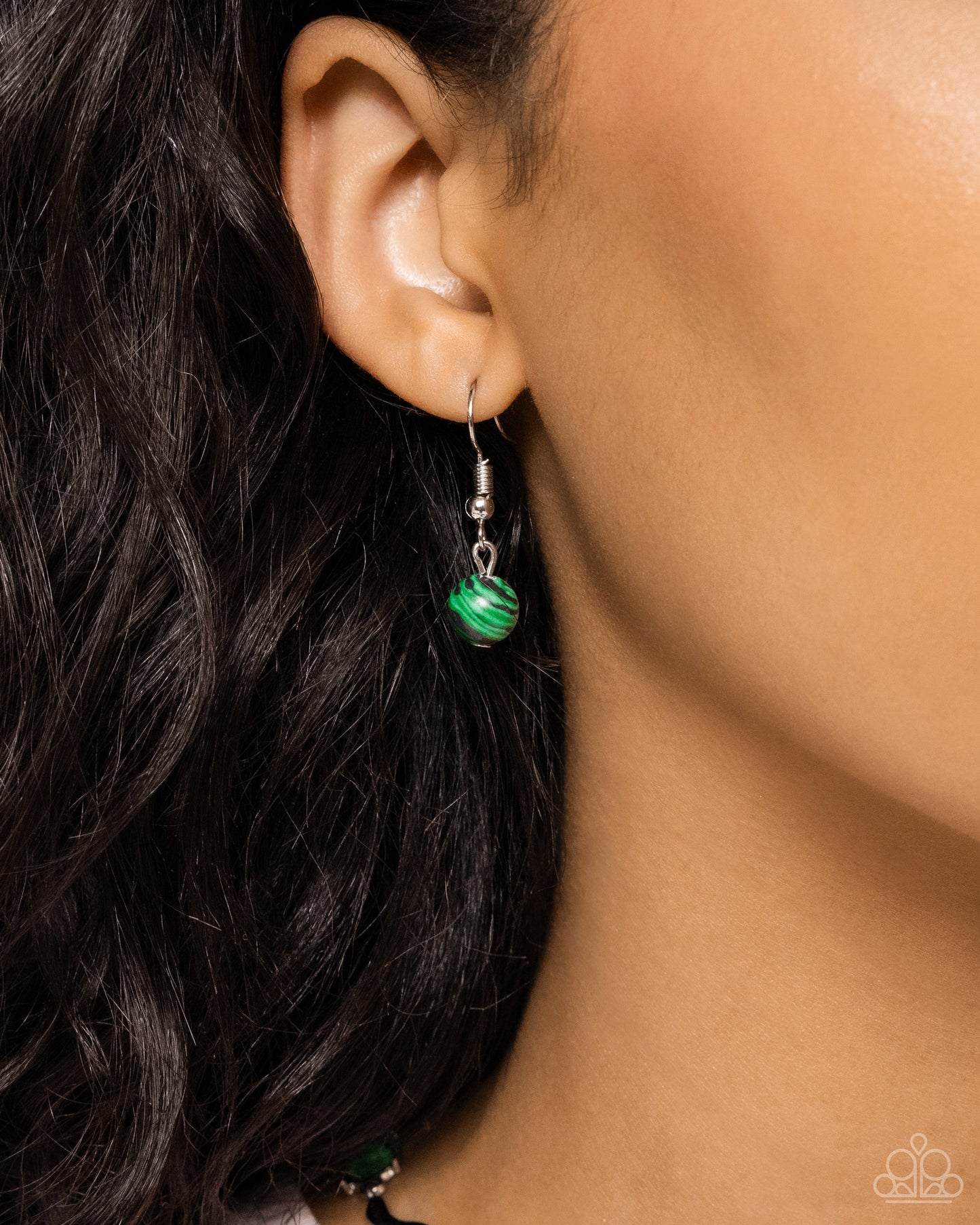 Striped Season - green - Paparazzi necklace