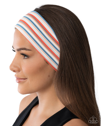 Striped Suffragette - multi (orange) - Paparazzi headband