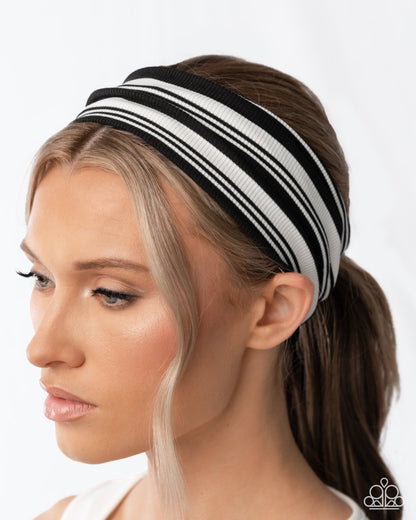 Striped Symphony - black - Paparazzi headband