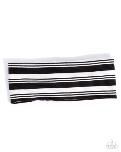 Striped Symphony - black - Paparazzi headband