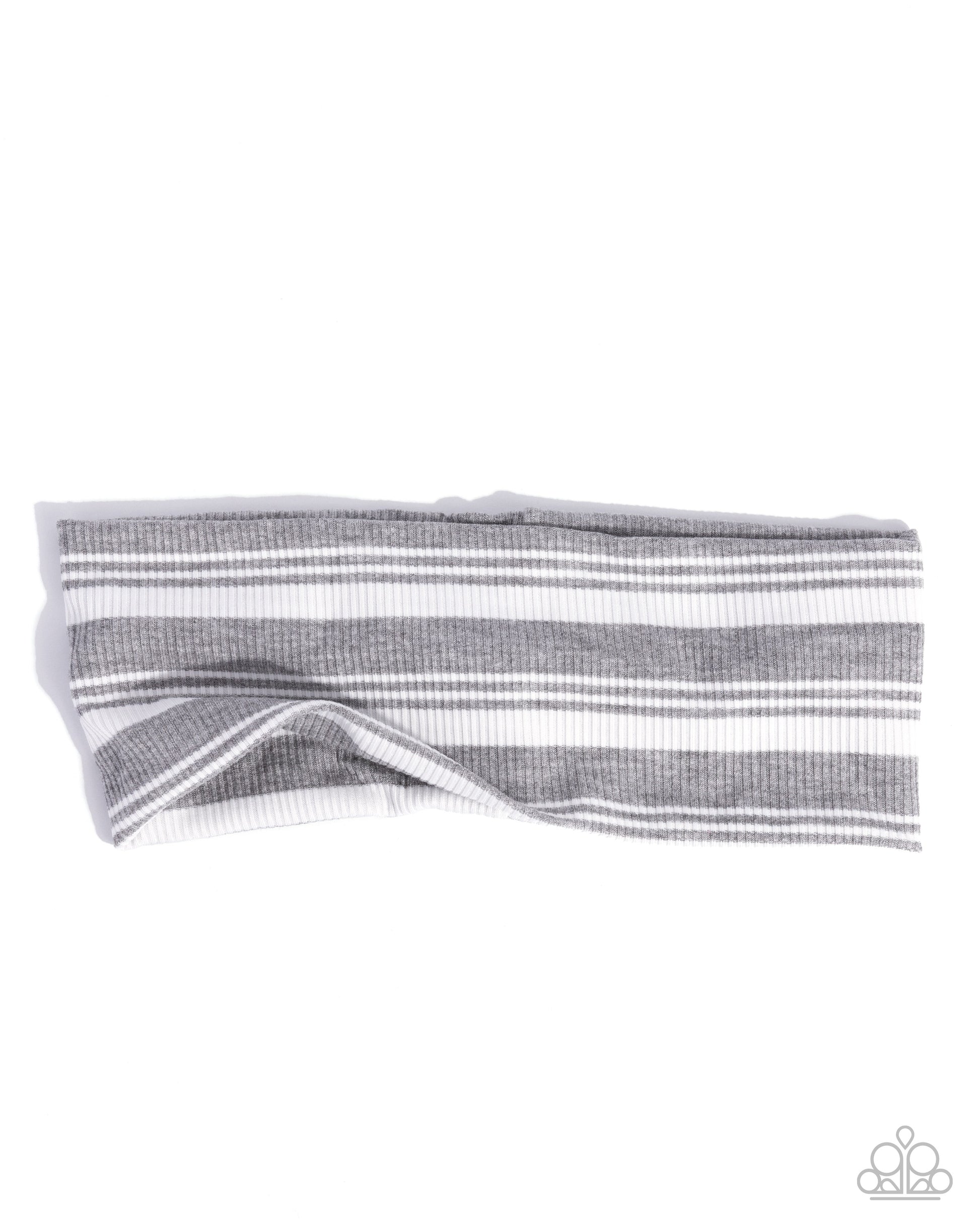 Striped Symphony - silver - Paparazzi headband