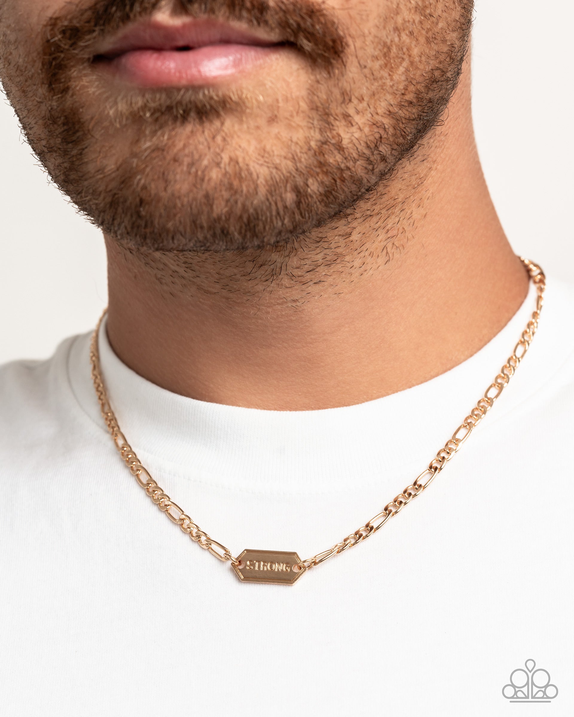 Strong Suit - gold - Paparazzi MENS necklace