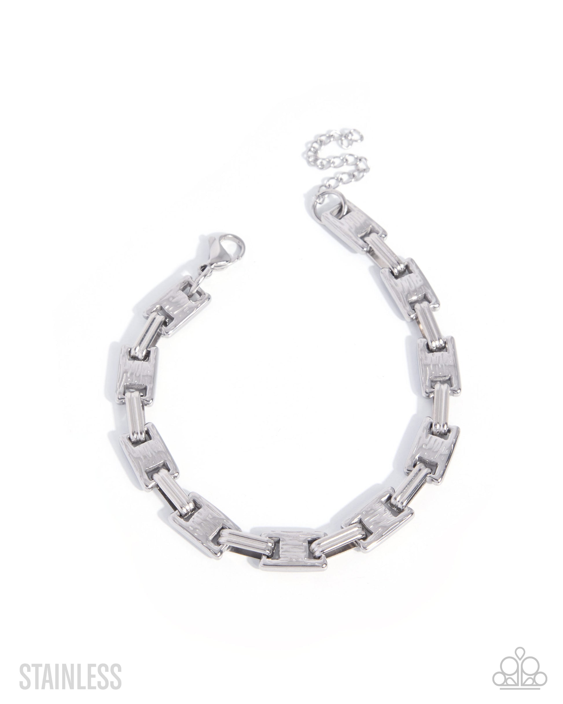 Structured Scene - silver - Paparazzi MENS bracelet