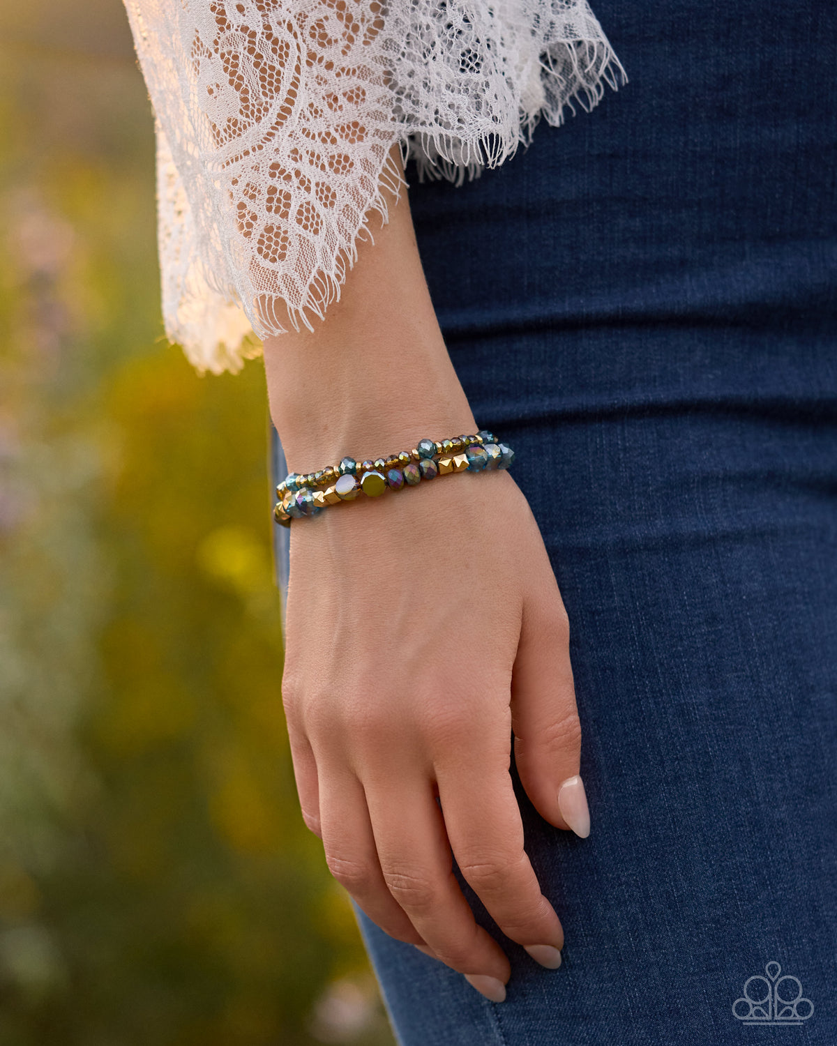 Structured Shimmer - blue - Paparazzi bracelet