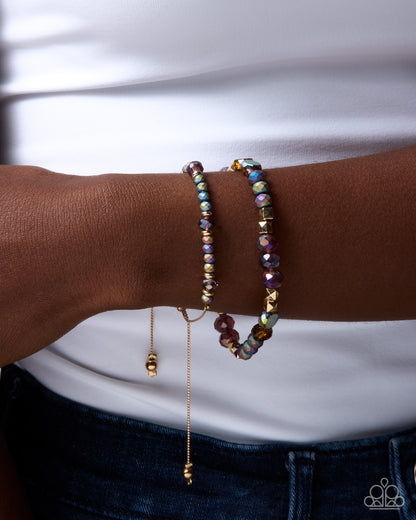 Structured Shimmer - purple - Paparazzi bracelet