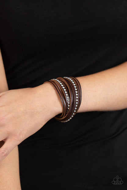 Studded Sensation - brown - Paparazzi bracelet