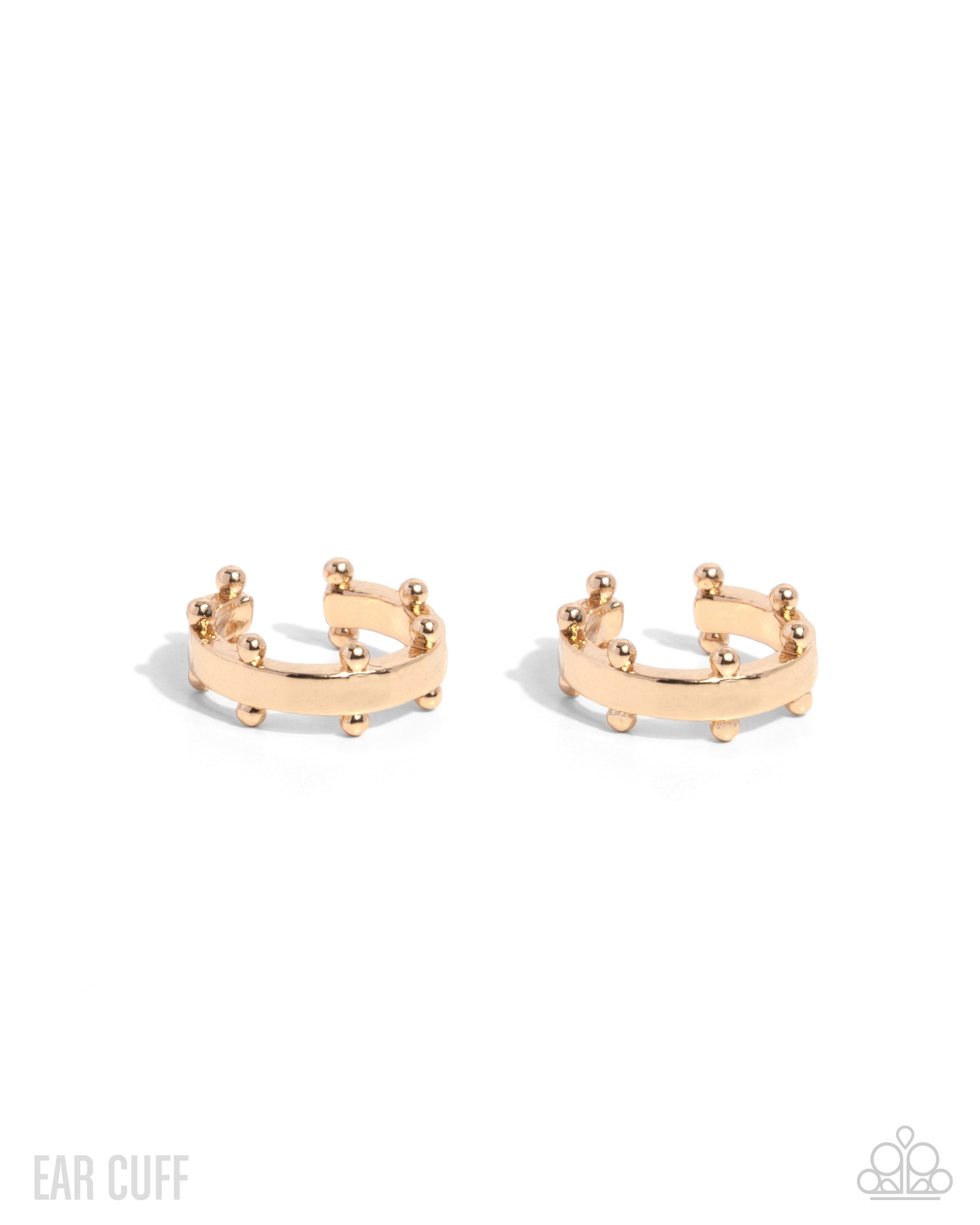 Studded Simplicity - gold - Paparazzi ear cuff