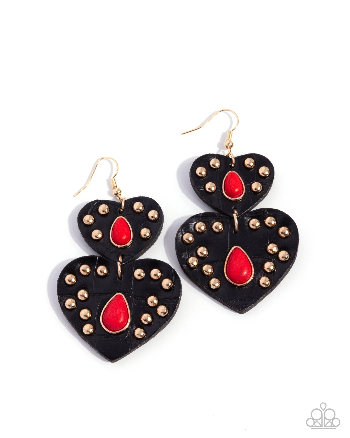 Studded Sister - red - Paparazzi earrings