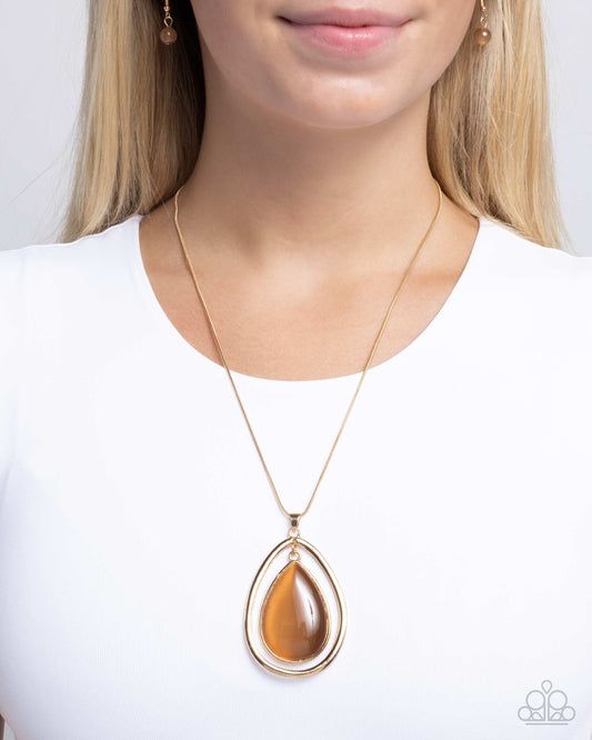 Stunning Session - brown - Paparazzi necklace