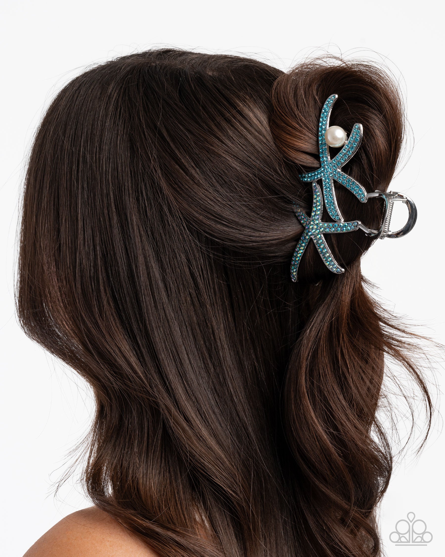 Stunning Starfish - blue - Paparazzi hair clip