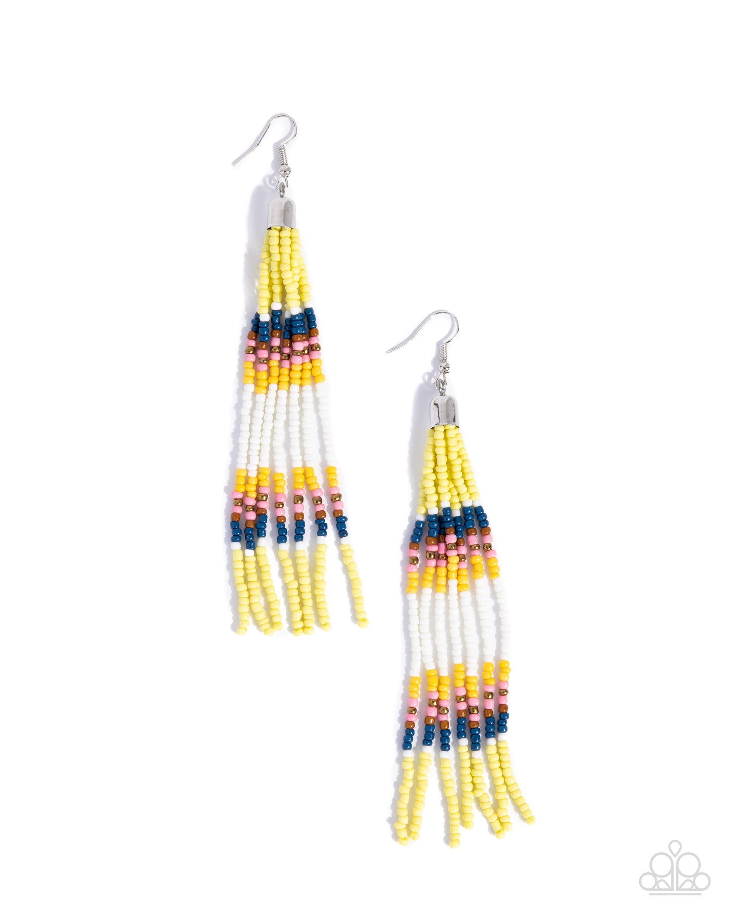 Stunning Strands - yellow - Paparazzi earrings