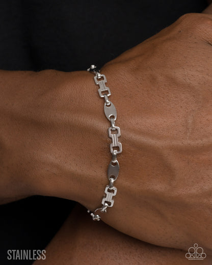 Subtle Scout - silver - Paparazzi MENS bracelet
