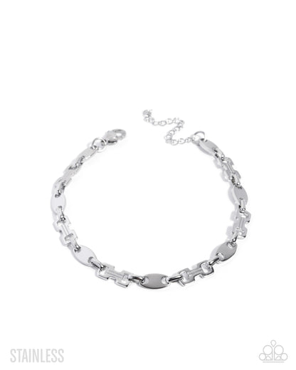 Subtle Scout - silver - Paparazzi MENS bracelet