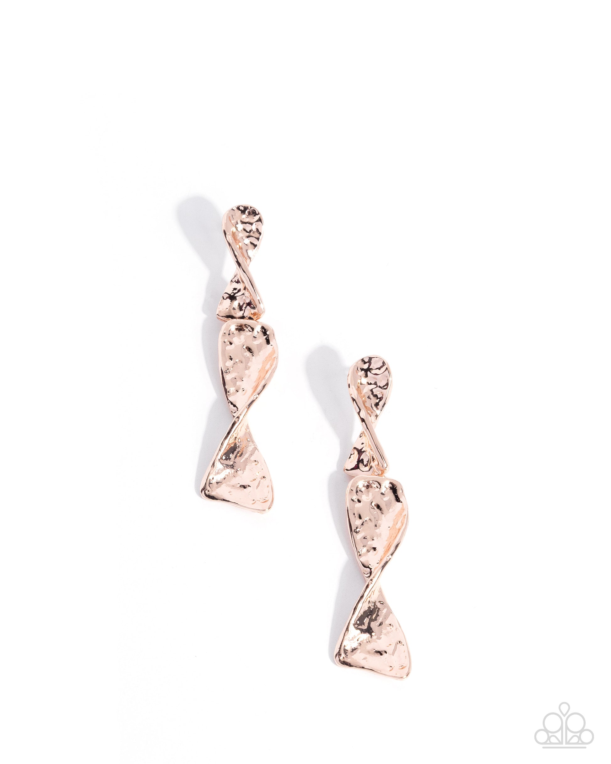 Subtle Shimmy - rose gold - Paparazzi earrings