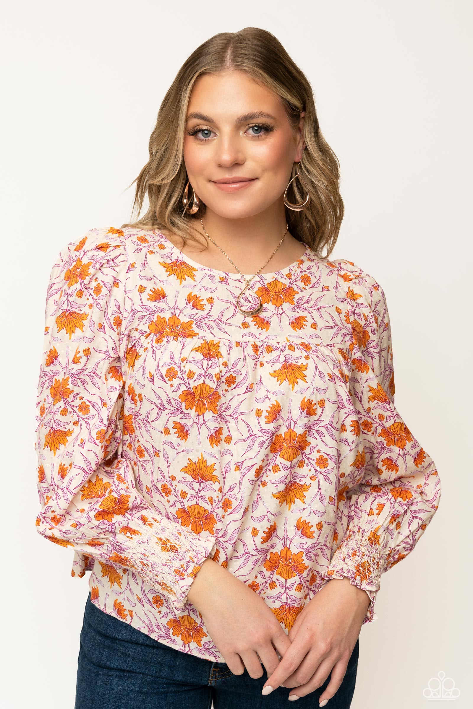 Subtle Solstice - rose gold - Paparazzi earrings