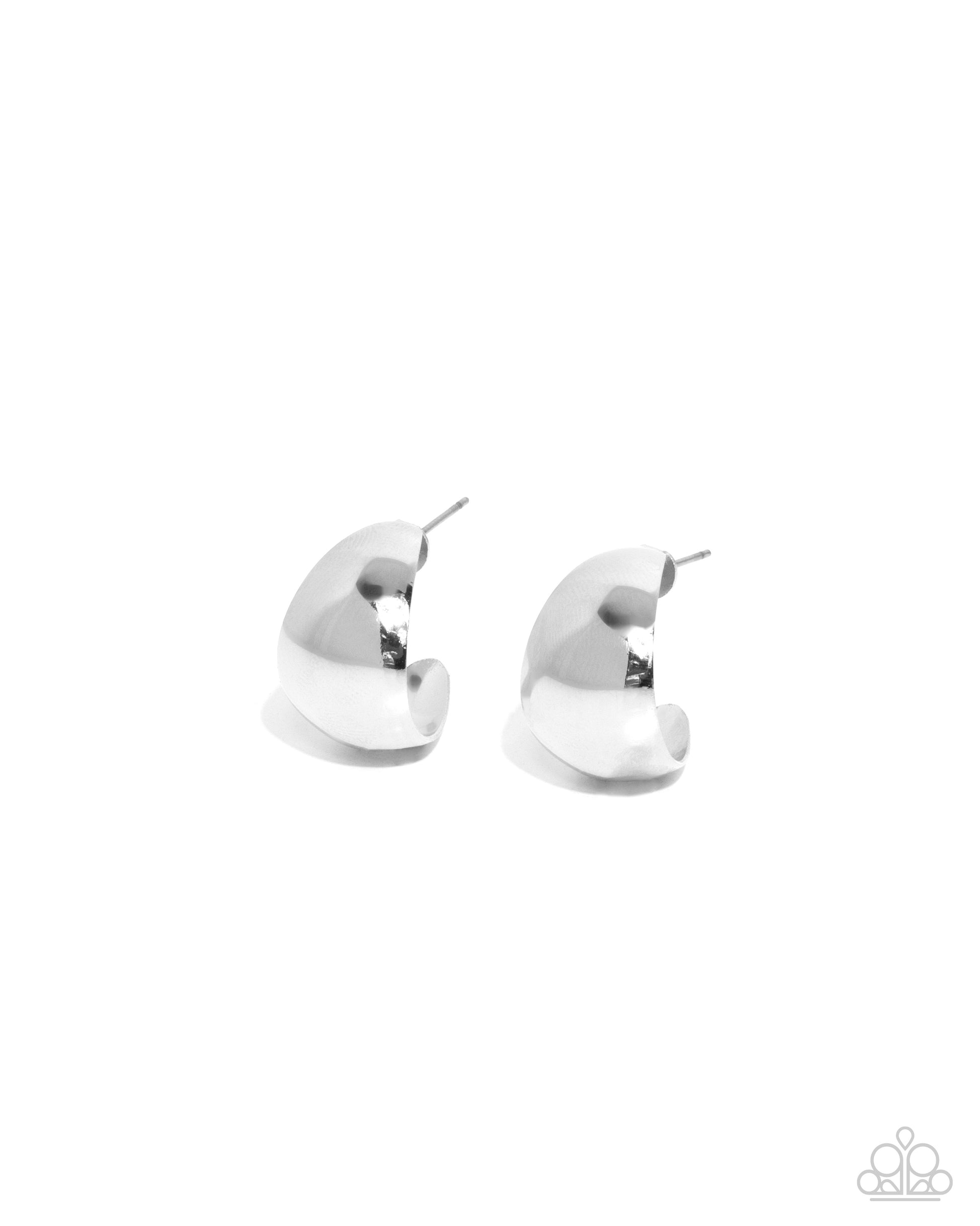 Suddenly Shiny - silver - Paparazzi earrings