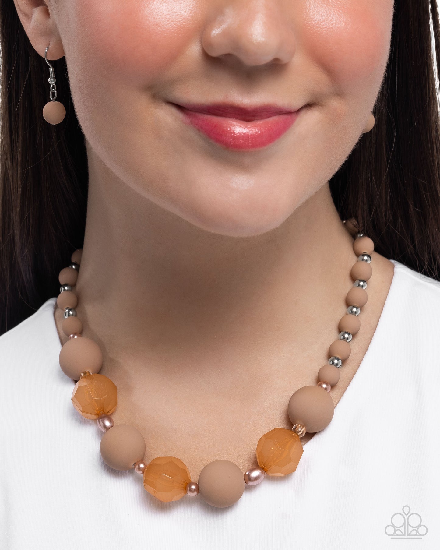 Suddenly Slanted - brown - Paparazzi necklace
